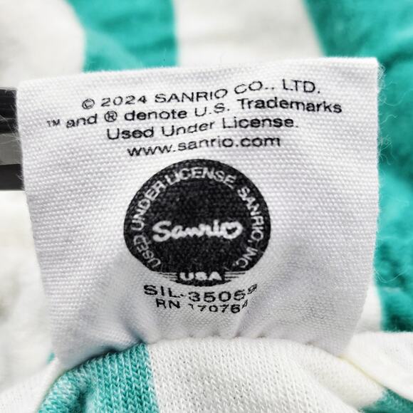 Grayson Mini Hello Kitty Sporty Green & White Striped Romper Toddlers Girls 2T - Picture 7 of 7